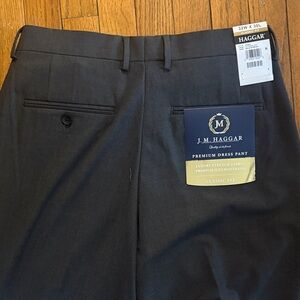 Haggar Premium Flex Waistband Pants in Dark Gray NWT